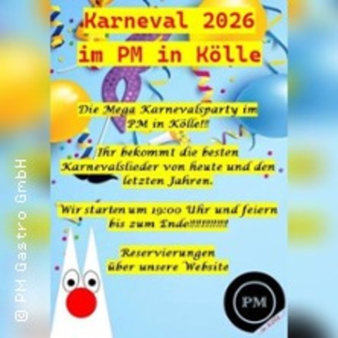 Mega Karnevalsparty im PM in K�lle - K�LN - 13.02.2026 19:00