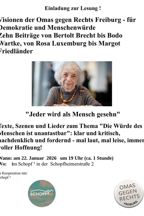 Jeder wird als Mensch gesehn - Freiburg - 22.01.2026 19:00