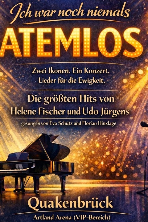 Ich war noch niemals... ATEMLOS! - Die gr��ten Hits von Helene Fischer und Udo J�rgens - Quakenbr�ck - 07.03.2026 19:30