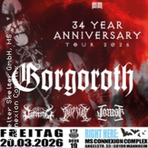 Gorgoroth - 34 Year Anniversary Tour 2026 - Mannheim - 20.03.2026 19:00