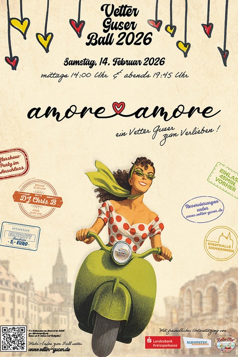 Vetter Guser Ball 2026 - Amore, Amore... ein Vetter Guser zum Verlieben - Sigmaringen - 14.02.2026 19:30