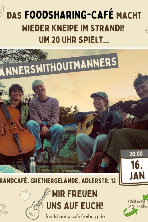 Kneipenkonzert: M�nnerswithoutmanners - Freiburg - 16.01.2026 20:00