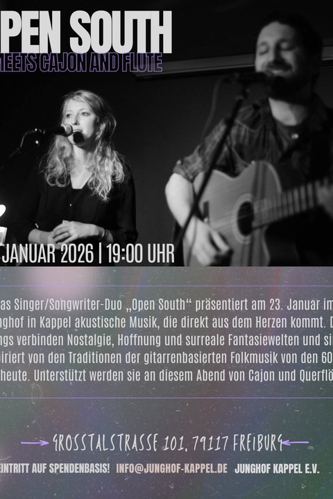 Open South meets Cajon and Flute - Freiburg - 23.01.2026 19:00