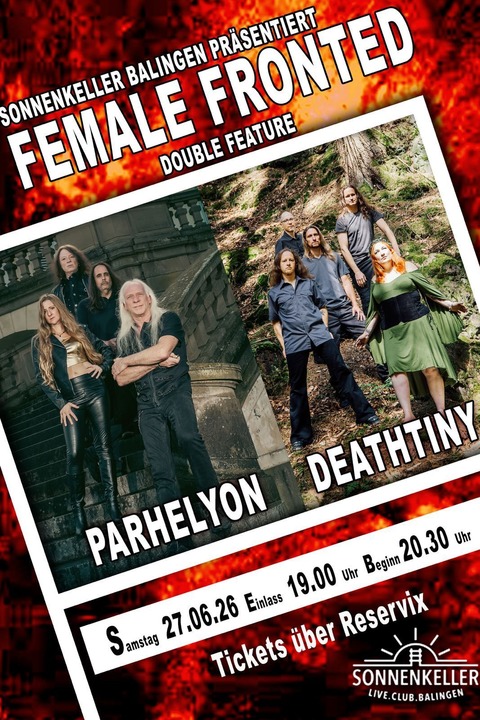Female Fronted mit Parhelyon & Deathtiny - Female Fronted - Balingen - 27.06.2026 20:30
