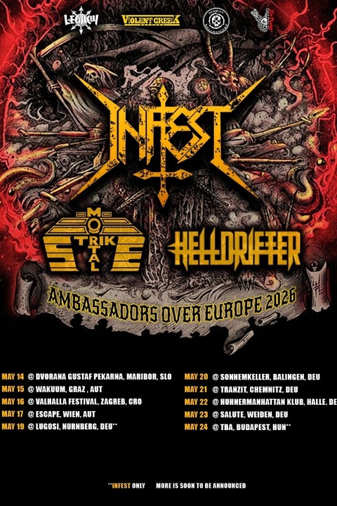 Infest & Helldrifter - Ambassador Over Europe 2026 Tour - Balingen - 20.05.2026 20:00