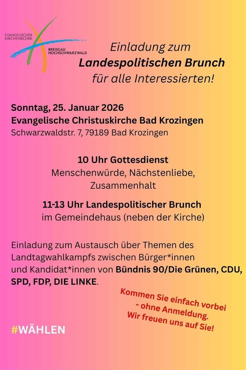 Landespolitischer Brunch - Bad Krozingen - 25.01.2026 11:00