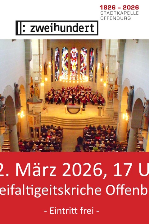 Kirchenkonzert der Stadtkapelle Offenburg - Offenburg - 22.03.2026 17:00