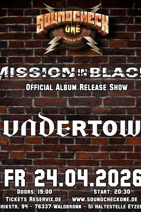 Mission In Black (Album Release Show) + Undertow - Waldbronn - 24.04.2026 19:00