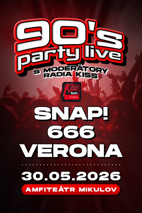 90's PARTY LIVE Mikulov 2026 - SNAP! 666 Verona - Mikulov - 30.05.2026 15:00