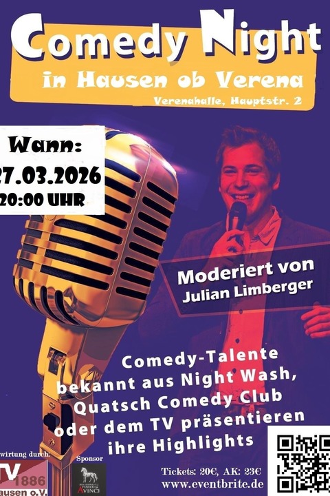 Comedy Night in Hausen ob Verena - Hausen ob Verena - 27.03.2026 20:00
