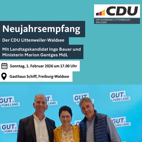 Neujahrsempfang der CDU Littenweiler-Waldsee - Freiburg - 01.02.2026 17:00