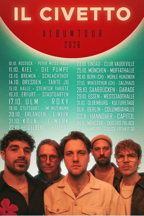 IL CIVETTO - ALBUM TOUR 2026 - Erlangen - 20.10.2026 20:00