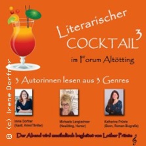 Literarischer Cocktail - 3 Autorinnen lesen aus 3 Genres - ALT�TTING - 14.11.2026 19:00