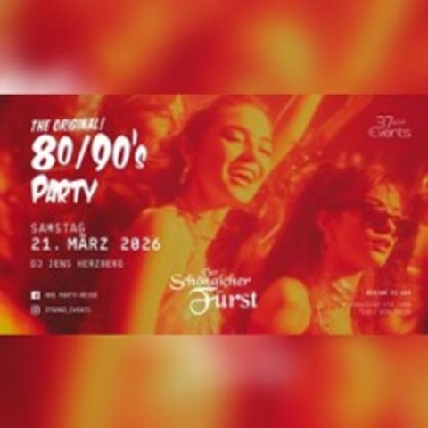 The Original 80s/90s -Party im F�rst ! - B�blingen - 21.03.2026 21:00