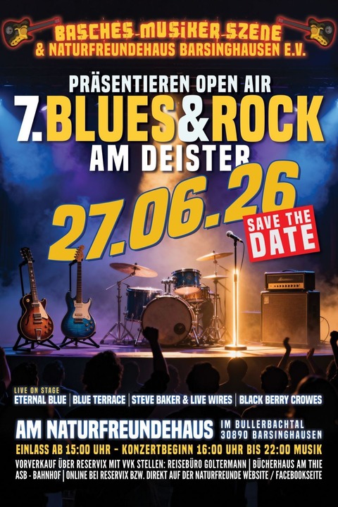 Blues & Rock am Deister - Open Air 2026 - Barsinghausen - 27.06.2026 16:00