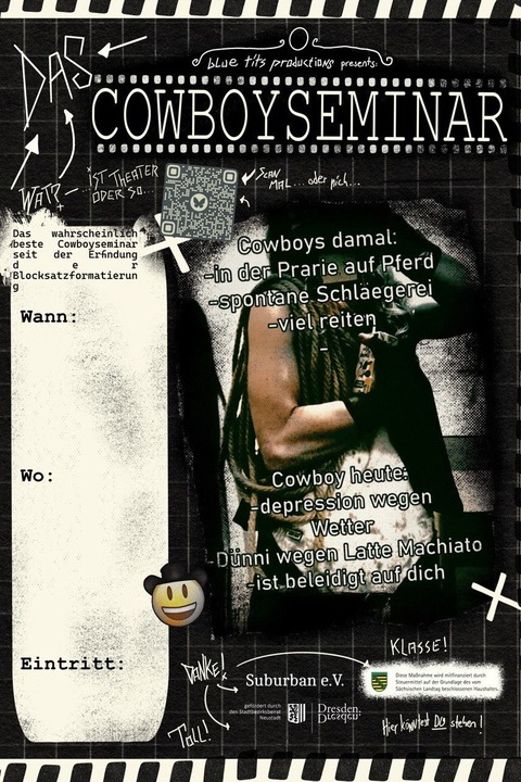 Gastspiel Blue Tits: Das Cowboyseminar - Essen - 24.05.2026 17:00