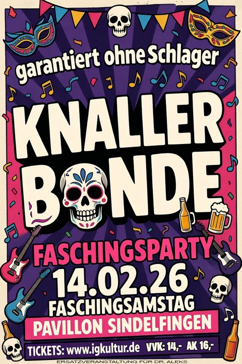 Knallerbande - Faschingsparty - Sindelfingen - 14.02.2026 20:00