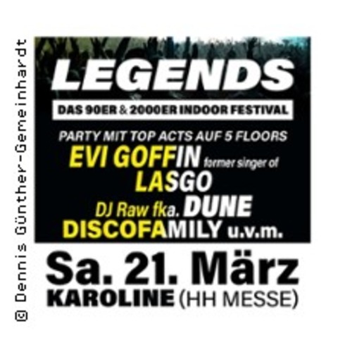 Legends - das 90er & 2000er Mega Event - HAMBURG - 21.03.2026 20:00