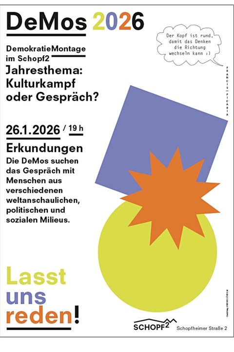 DemokratieMontage im Schopf2 - Freiburg - 26.01.2026 19:00
