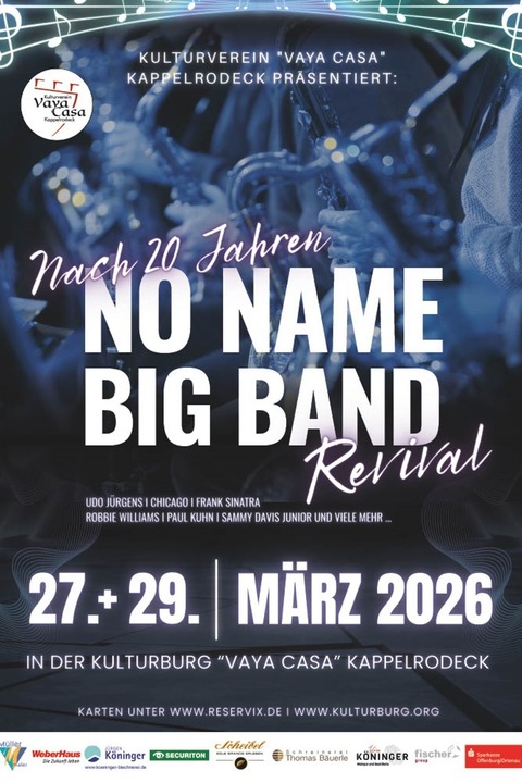 No Name Big Band - Leidenschaftlich, kraftvoll und mit einem Sound, der unter die Haut geht - Kappelrodeck - 29.03.2026 18:00