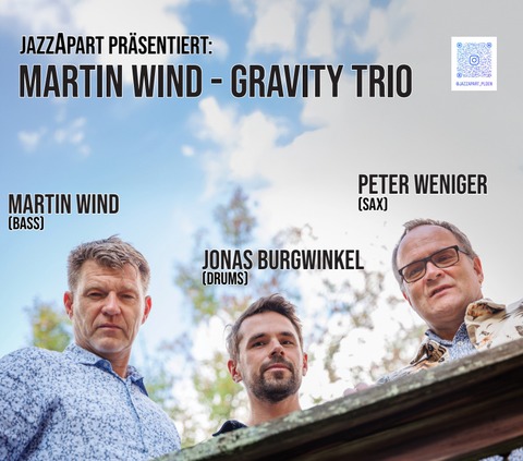 jazzApart pr�sentiert: Martin Wind Gravity Trio - Pl�n - 21.03.2026 20:00