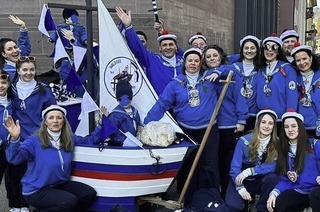 Die Ausstellung „Die Matrosen vom N�gelesee – 125 Jahre Waldseematrosen", ist in der Meckelhalle im Sparkassen-Finanzzentrum zu sehen