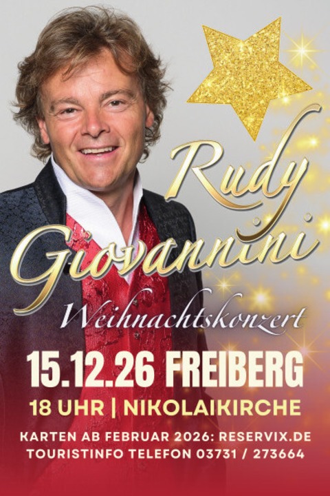 Rudy Giovannini I LIVE Weihnachtskonzert 2026 - Freiberg - 15.12.2026 18:00