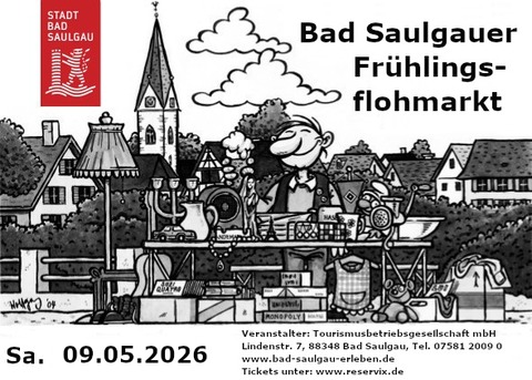 Gro�er Bad Saulgauer Fr�hlingsflohmarkt Samstag 09.05.2026 - Bad Saulgau - 09.05.2026 08:00