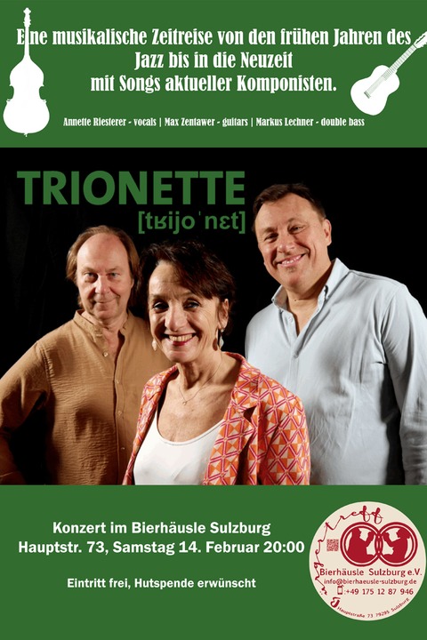 Trionette, das Jazztrio - Sulzburg - 14.02.2026 20:00