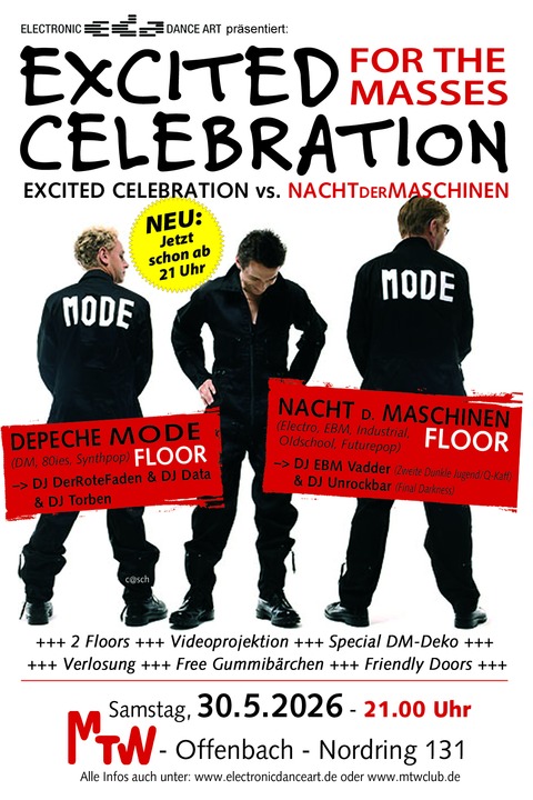 Excited Celebration - vs Nacht der Maschinen (2 Floors) - Offenbach - 30.05.2026 21:00