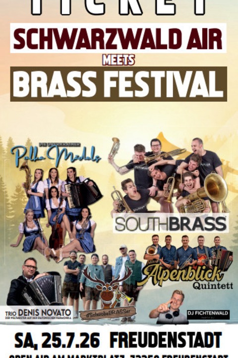 „Schwarzwald Air meets Brassfestival“ - Freudenstadt - 25.07.2026 18:00