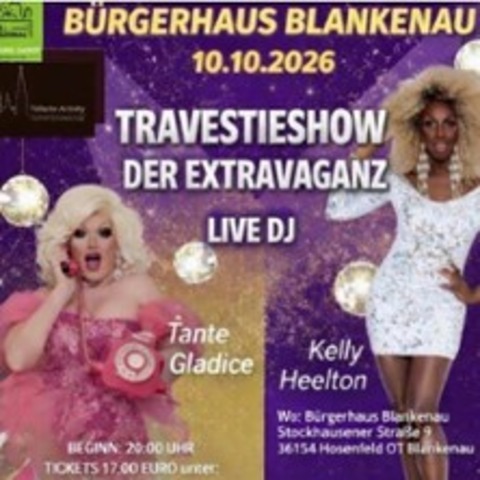 Travestieshow der Extravaganz - BLANKENAU - 10.10.2026 20:00