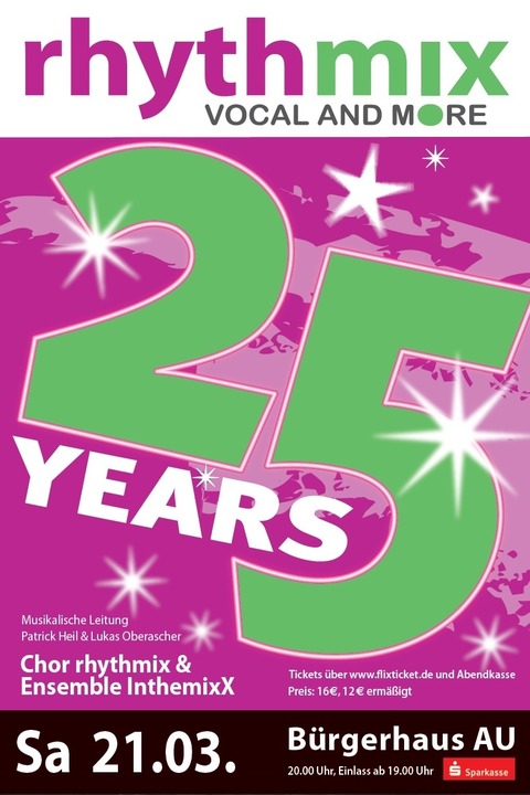 25 Years Rhythmix - Au - 21.03.2026 20:00