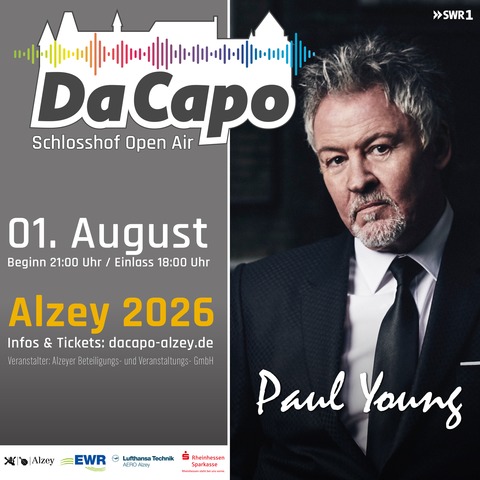 Da Capo 2026 - Paul Young - Alzey - 01.08.2026 21:00