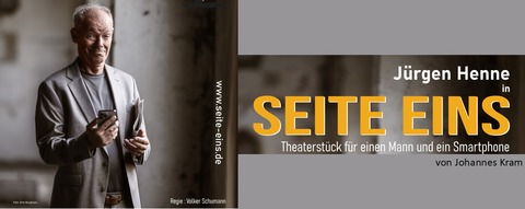 J�rgen Henne „Seite 1“ - Ein-Personen-Theaterst�ck - Sindelfingen - 07.11.2026 20:00