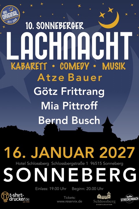 10. Sonneberger Lachnacht - Lachnacht - Sonneberg - 16.01.2027 20:00