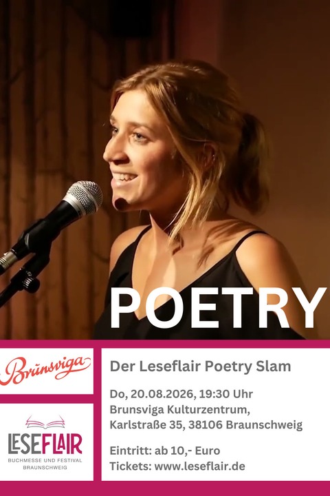 Leseflair Festival 2026 - Der 4. Leseflair Poetry Slam - Braunschweig - 20.08.2026 19:30
