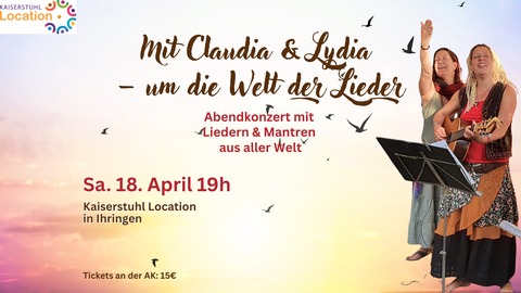 Abendkonzert mit Claudia & Lydia - Ihringen - 18.04.2026 19:00