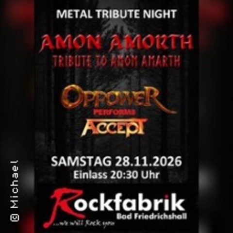 Amon Amarth Tribute by Amon Amorth - Bad Friedrichshall - 28.11.2026 21:00