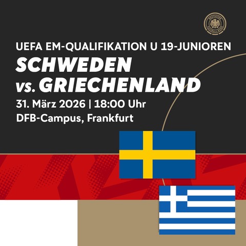 Schweden - Griechenland - Frankfurt am Main - 31.03.2026 18:00