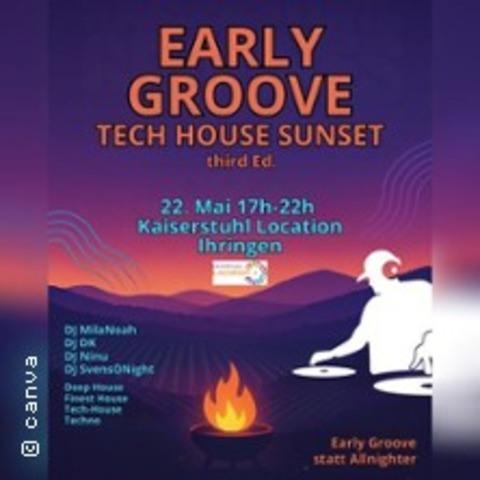 Early Groove – Tech House Sunset - Ihringen - 22.05.2026 17:00