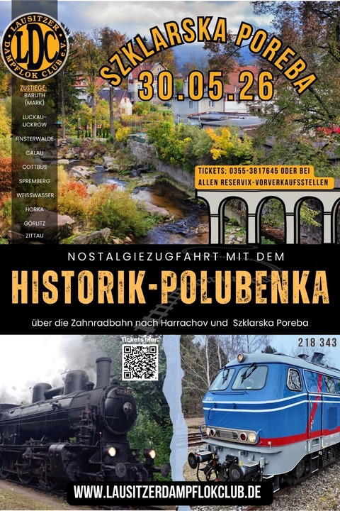„Historik-Polubenka“- �ber die Zahnradbahn und nach Szklarska Poreba (PL) - Cottbus - 30.05.2026 00:00