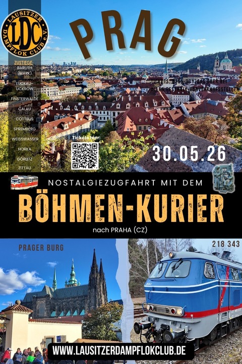 „B�hmen-Kurier“ - Historisch in die „Goldene Stadt“ Prag - Cottbus - 30.05.2026 00:00