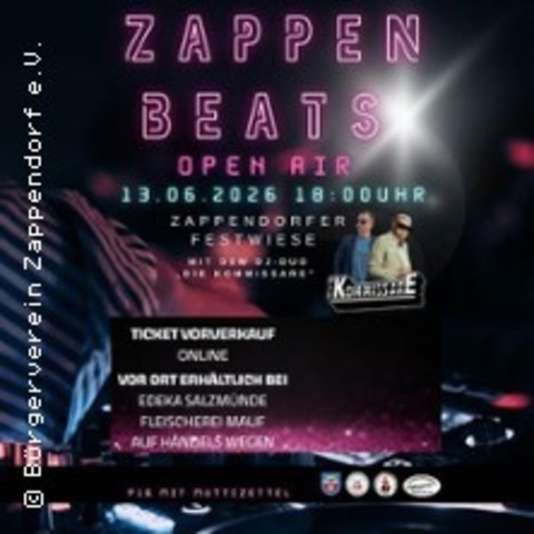 ZappenBeats Open Air - DJ-Duo Die Kommissare - SALZATAL - 13.06.2026 18:30