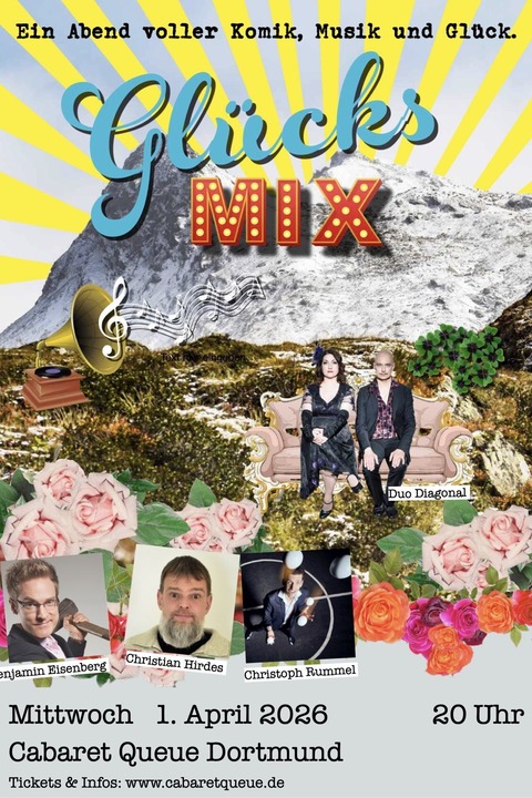Duo Diagonal - GL�CKSMIX - Variet� & Comedy im Cabaret Queue - Dortmund - 01.04.2026 20:00