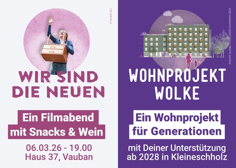 Wir sind die Neuen - Kinoabend & Wohnprojekt Wolke - Vorstellung mit Solawis - Freiburg - 06.03.2026 18:30