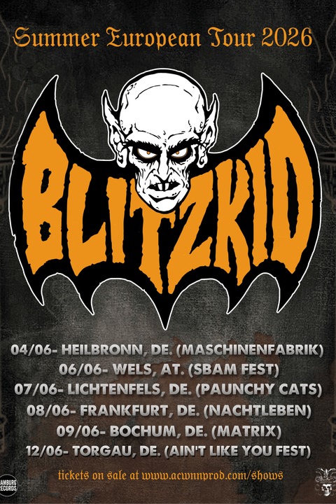 BLITZKID - Summer European Tour 2026 - Hamburg Records pr�sentiert - Bochum - 09.06.2026 20:00