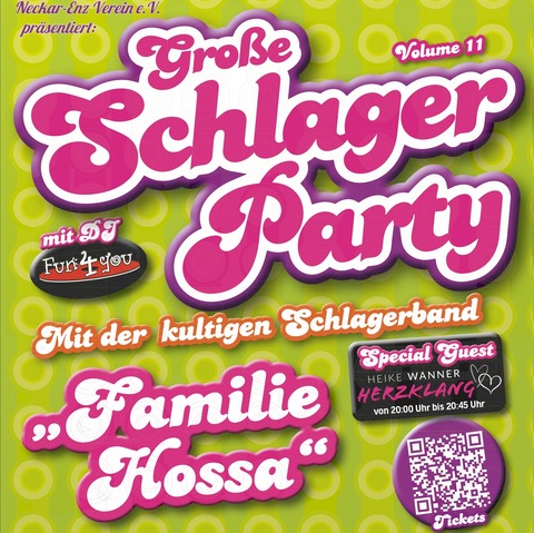 Gro�e Schlagerparty mit Familie Hossa - Schlagerparty „Vol. 11“ - Besigheim - 04.04.2026 19:00