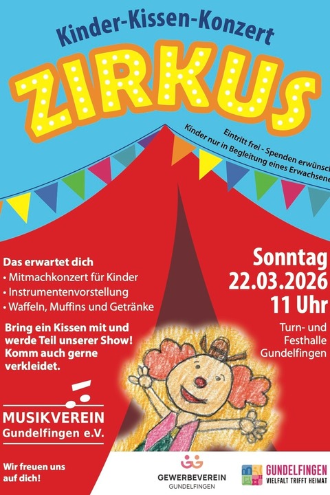 Kinder-Kissen-Konzert - Gundelfingen - 22.03.2026 11:00