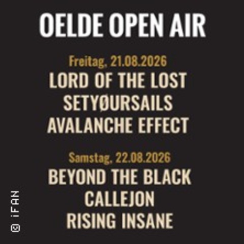 Oelde Open Air 2026 - Lord Of The Lost + Support - OELDE - 21.08.2026 18:00
